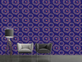 patterned-wallpaper-rose-wreath