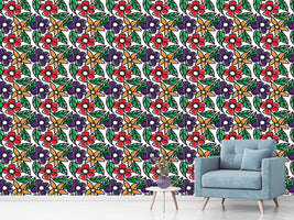 patterned-wallpaper-flower-doodles