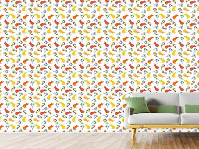 patterned-wallpaper-fox-friends