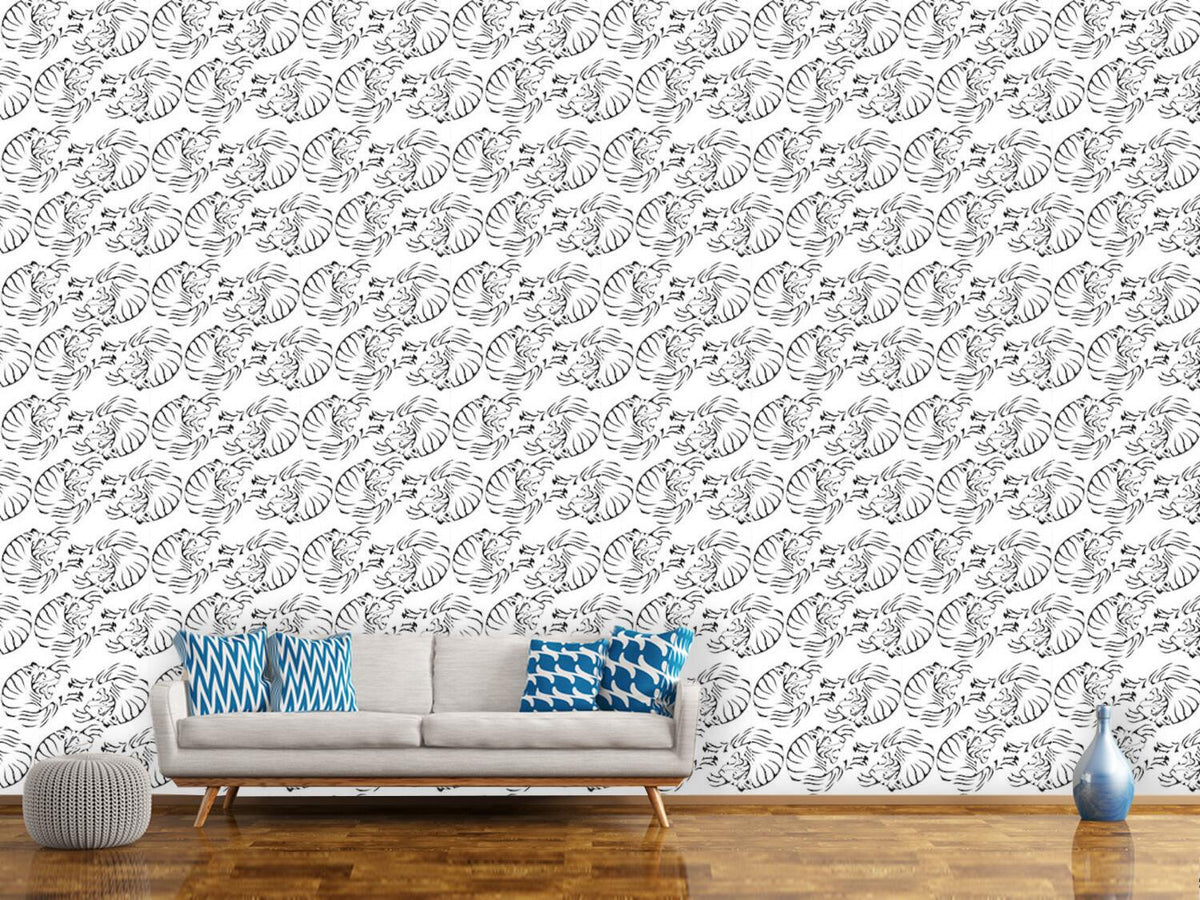 patterned-wallpaper-tiger-black-and-white