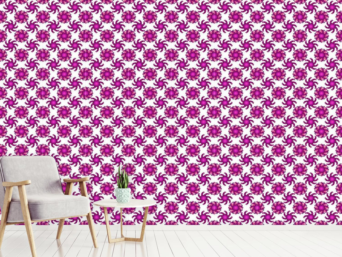 patterned-wallpaper-geometric-flower-magic