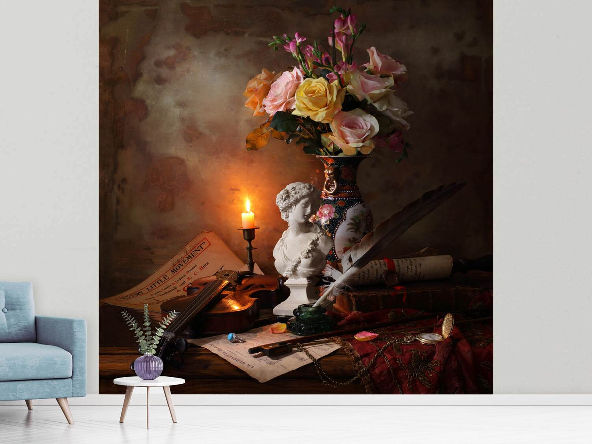 photo-wallpaper-still-life-with-bust-and-flowers