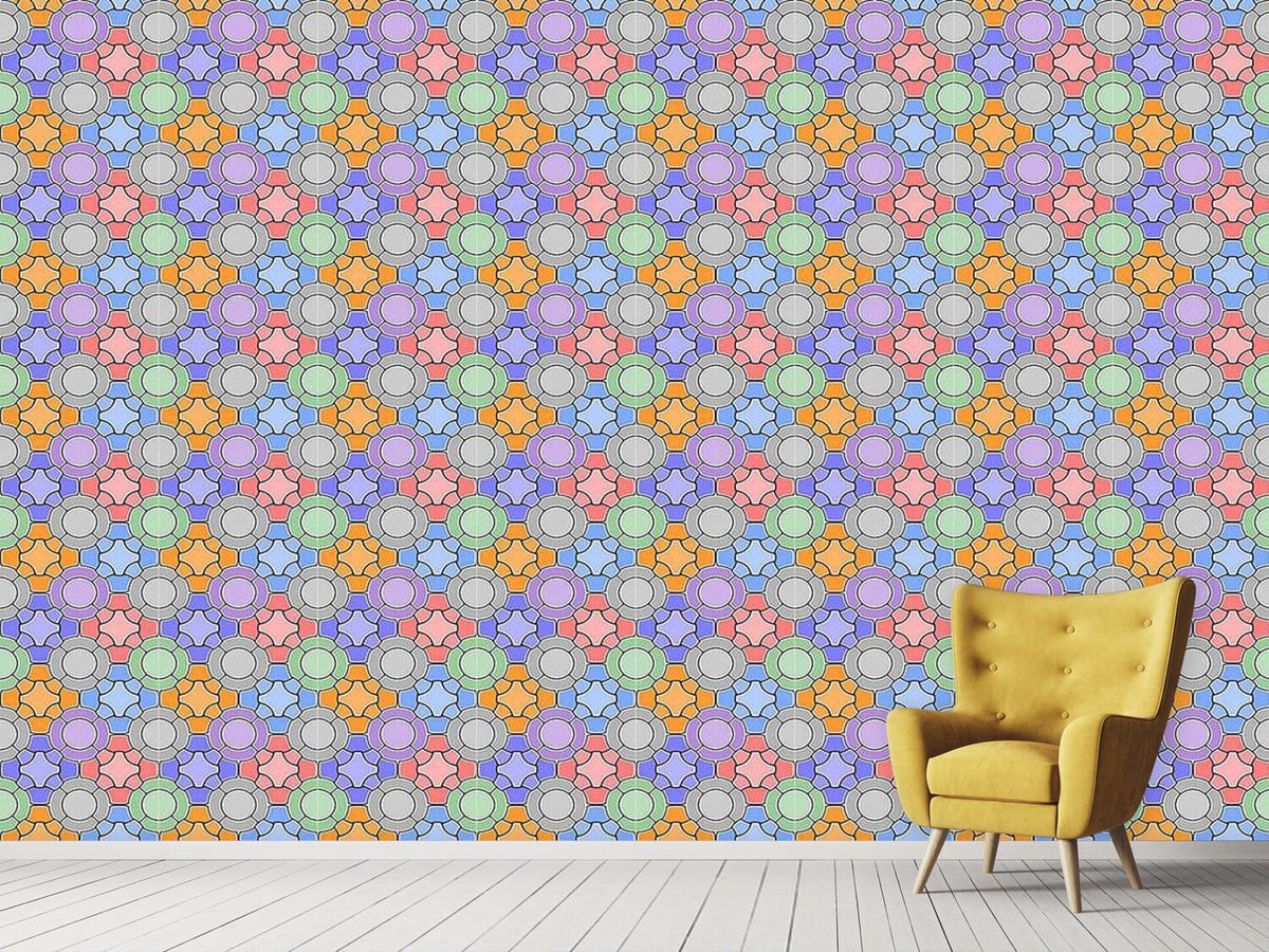 patterned-wallpaper-mosaic-floral