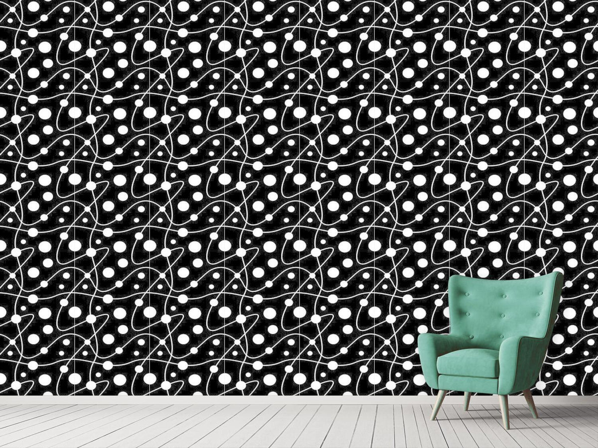 patterned-wallpaper-circular-rounds-black-and-white