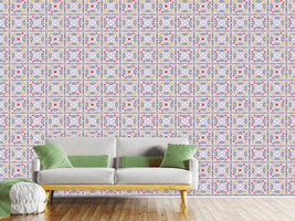 patterned-wallpaper-mosaic-with-flowers