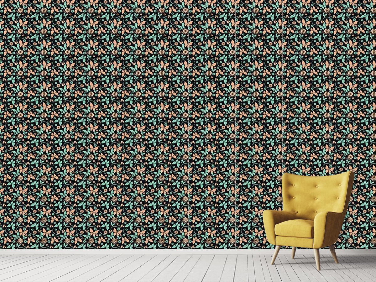 patterned-wallpaper-vintage-butterflies