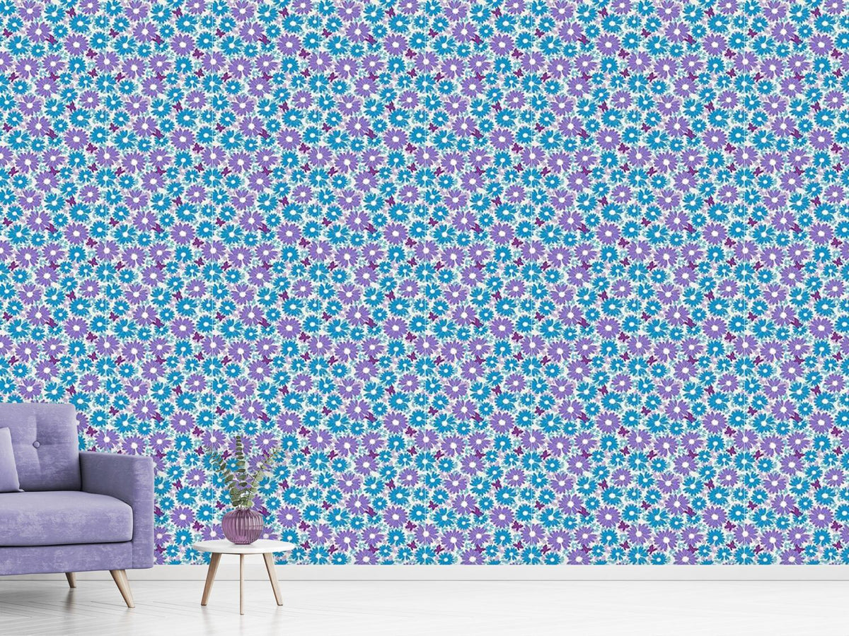 patterned-wallpaper-daisies