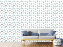 patterned-wallpaper-flowers-and-dots