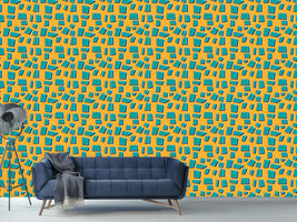 patterned-wallpaper-turquoise-trapezoids