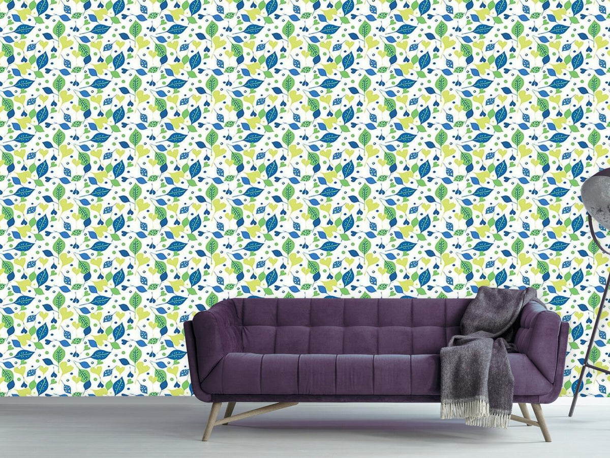 patterned-wallpaper-cheerful-leaf-mix