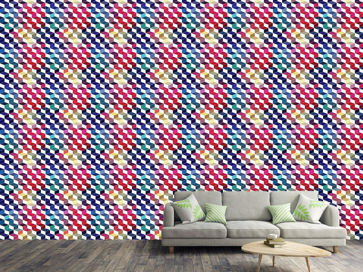 patterned-wallpaper-dimension-of-stacked-squares