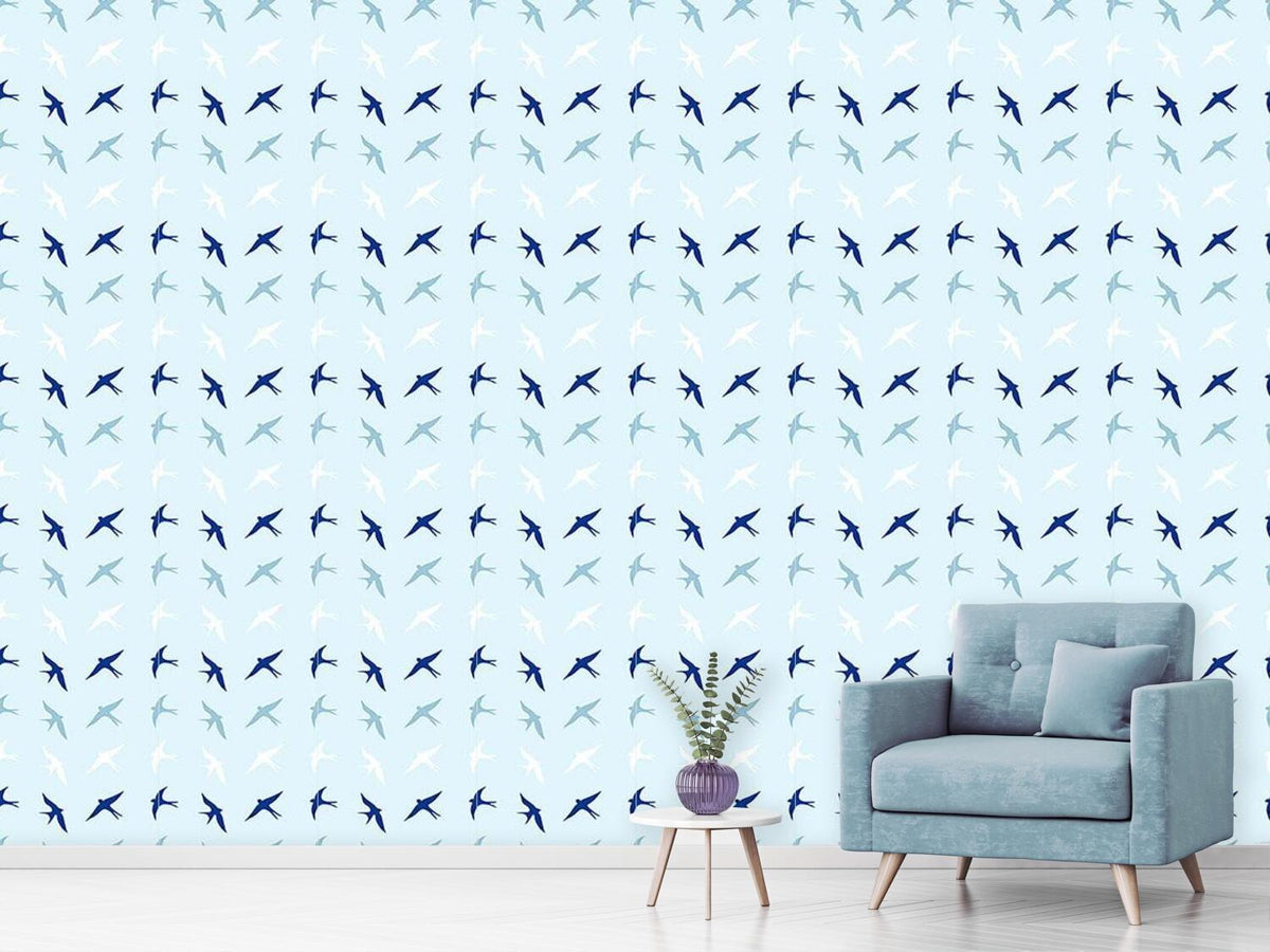 patterned-wallpaper-swallows-in-the-sky