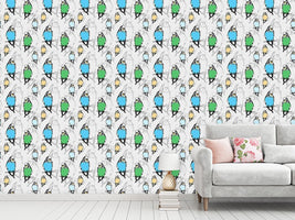 patterned-wallpaper-budgies