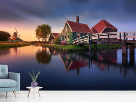 photo-wallpaper-zaanse-schans-green-house