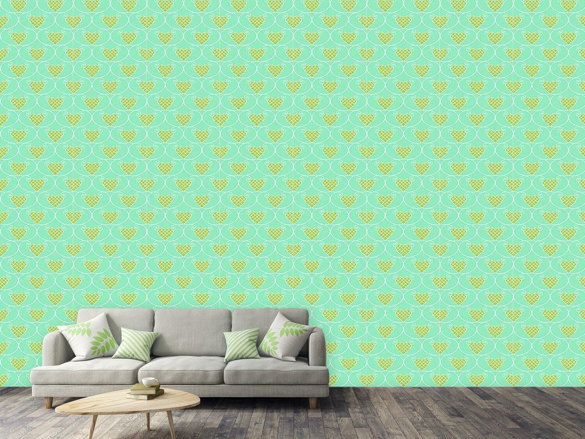 patterned-wallpaper-gingerbread-hearts