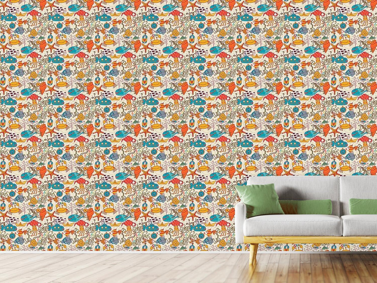 patterned-wallpaper-party-in-the-yellow-submarine