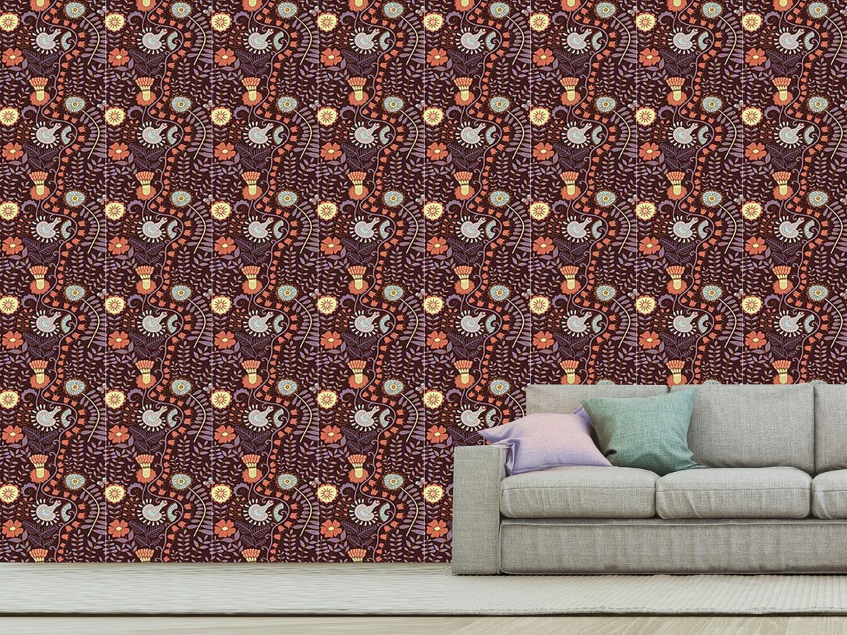 patterned-wallpaper-fairy-flowers