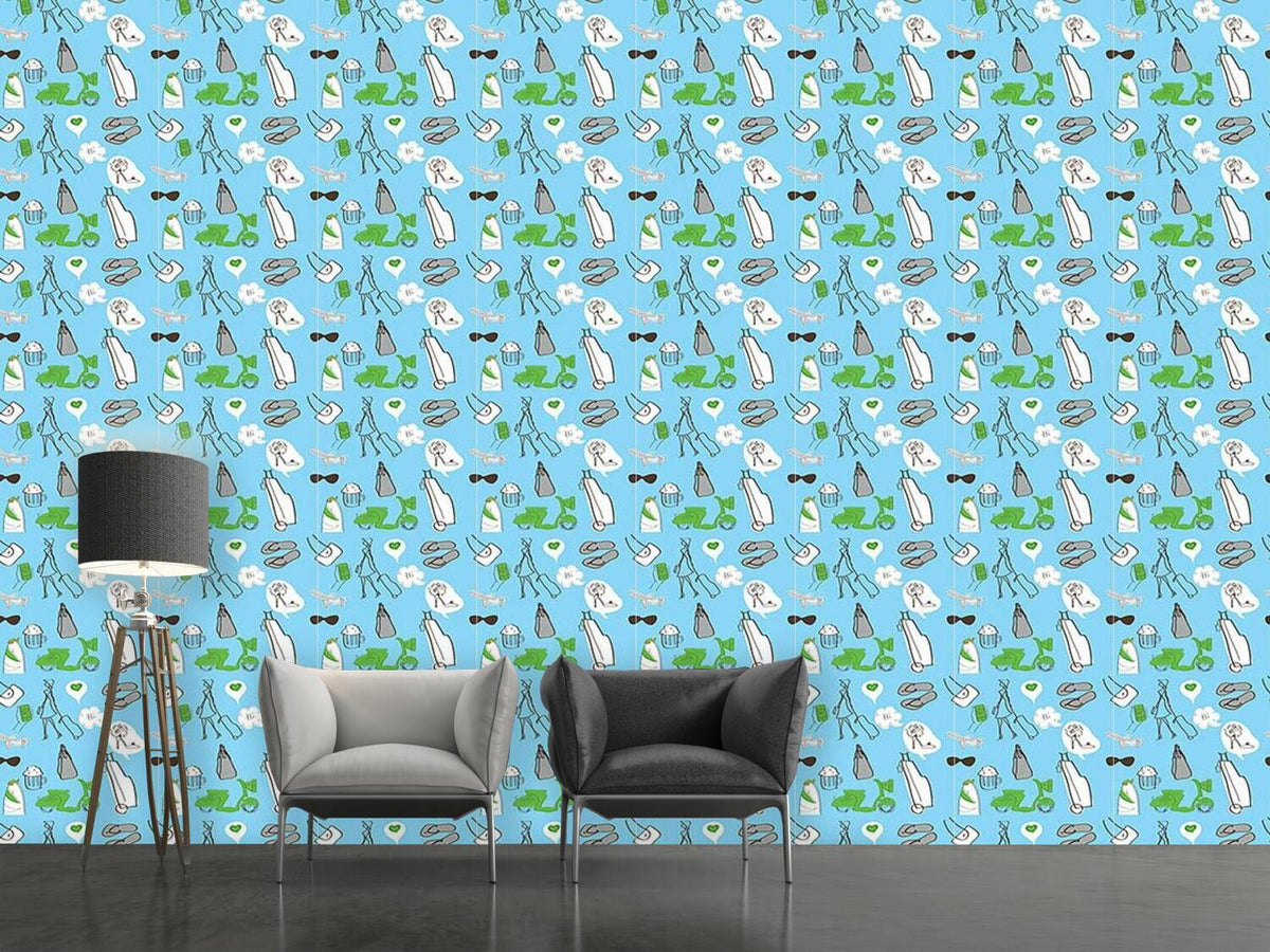 patterned-wallpaper-summer-vacation