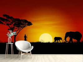 photo-wallpaper-african-steppe-elephant