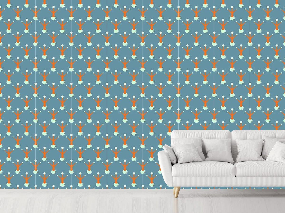 patterned-wallpaper-snowman-surrealism