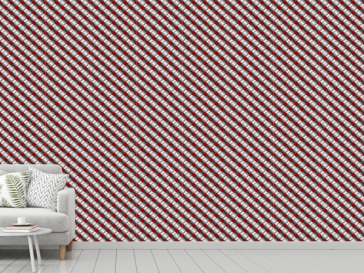 patterned-wallpaper-metallic-mesh