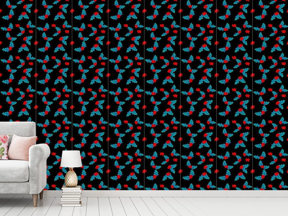 patterned-wallpaper-christmas-holly