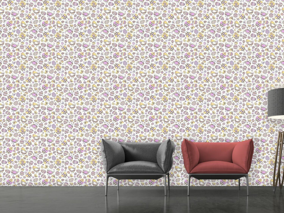 patterned-wallpaper-easter-hens