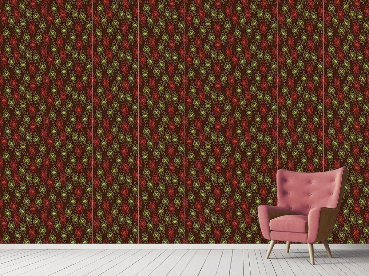 patterned-wallpaper-curled-circles