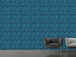 patterned-wallpaper-star-flowers-at-night