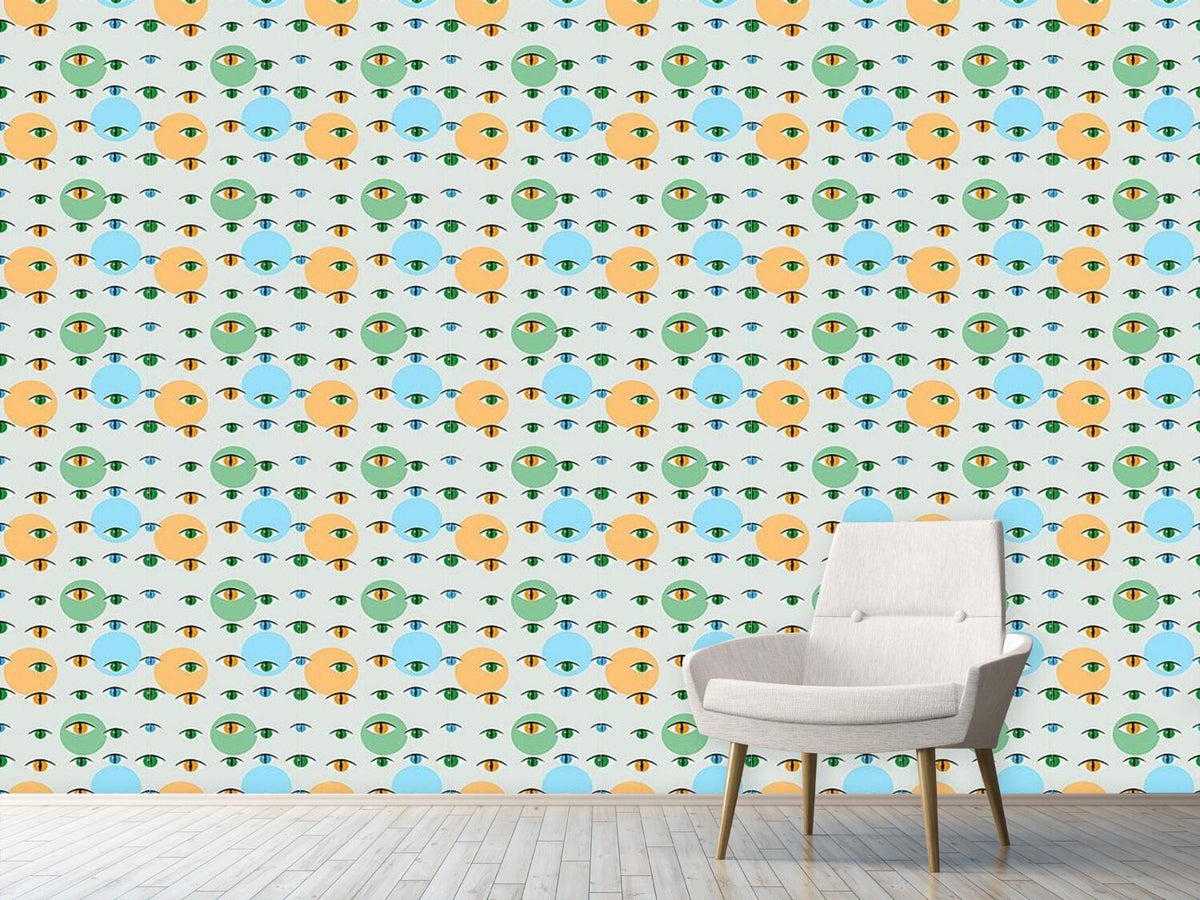 patterned-wallpaper-cat-look