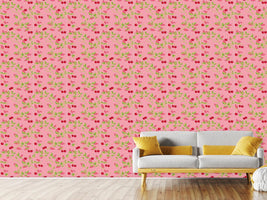 patterned-wallpaper-cherry-branches-pink