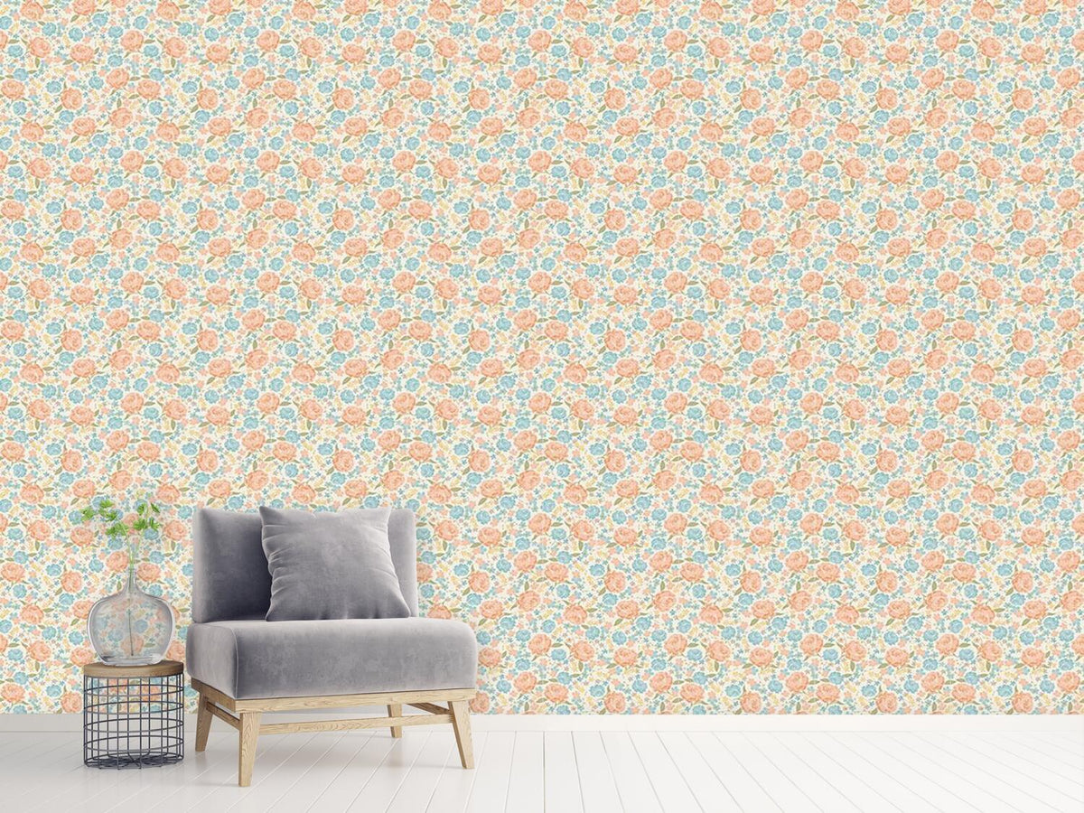 patterned-wallpaper-vintage-rose-garden