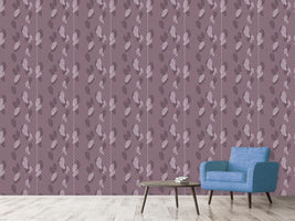 patterned-wallpaper-gentle-feathers-brown