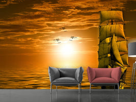 photo-wallpaper-sailing-ship-in-the-sunset