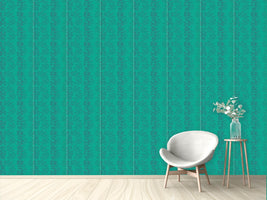 patterned-wallpaper-flower-leaves-mint