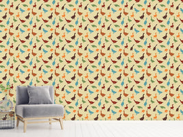 patterned-wallpaper-gabbling-goose