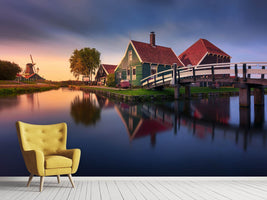 photo-wallpaper-zaanse-schans-green-house