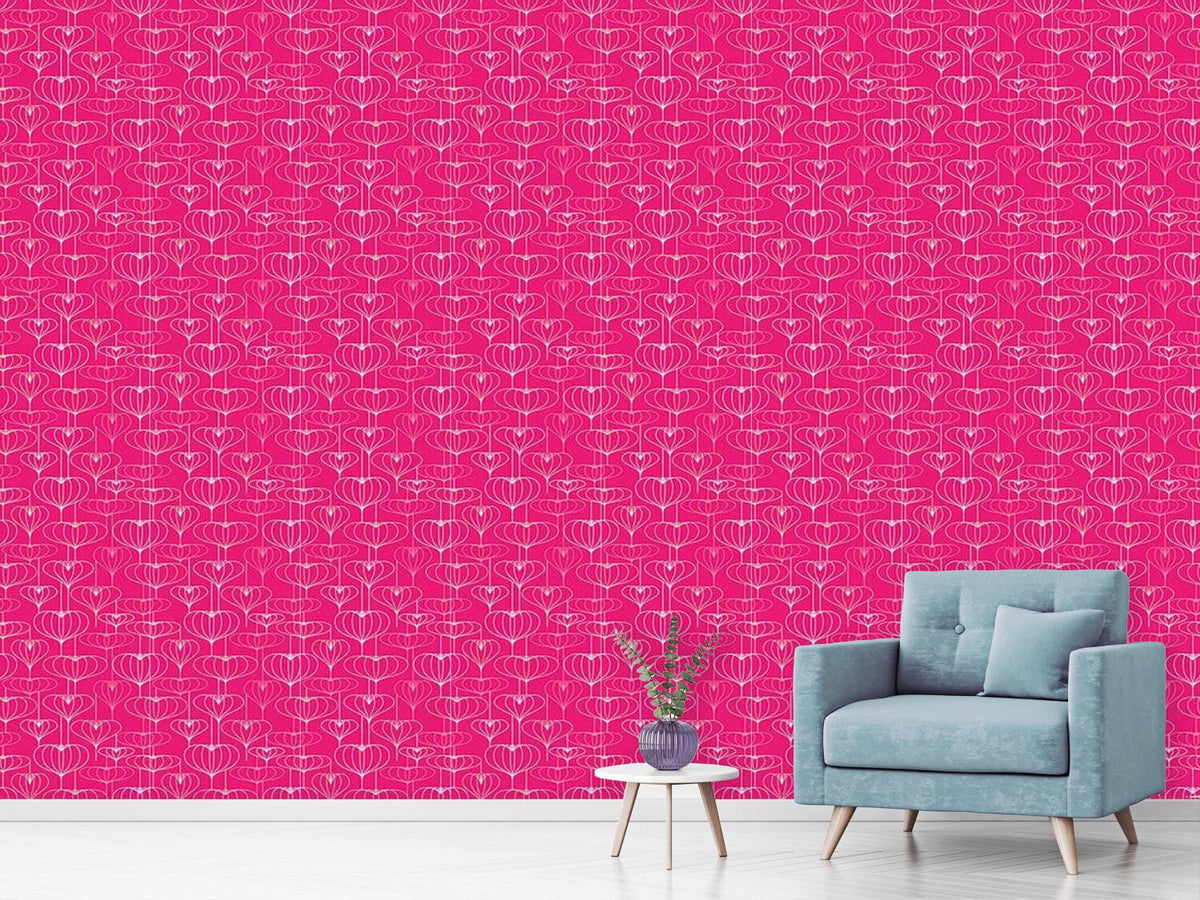 patterned-wallpaper-heart-lantern-pink-ii