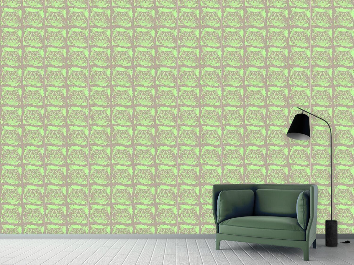 patterned-wallpaper-kitty-minka-green