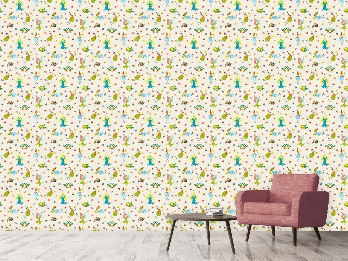 patterned-wallpaper-forest-fairies