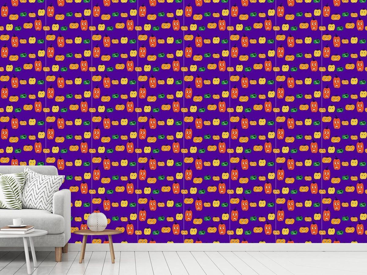 patterned-wallpaper-halloween-pumpkin-heads