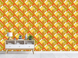 patterned-wallpaper-deco-triangles-gold