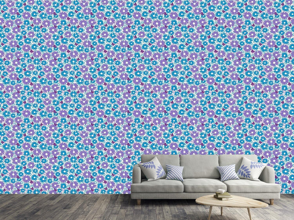 patterned-wallpaper-daisies