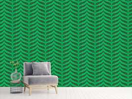 patterned-wallpaper-fern-leaves-chevron